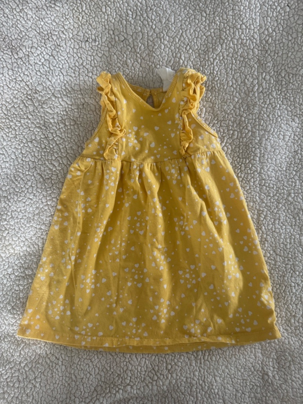 H&M Yellow Heart Print Ruffle Sundress
